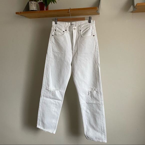 Agolde White 90s Mid-Rise Loose Fit Jeans (26) - Picture 2 of 3